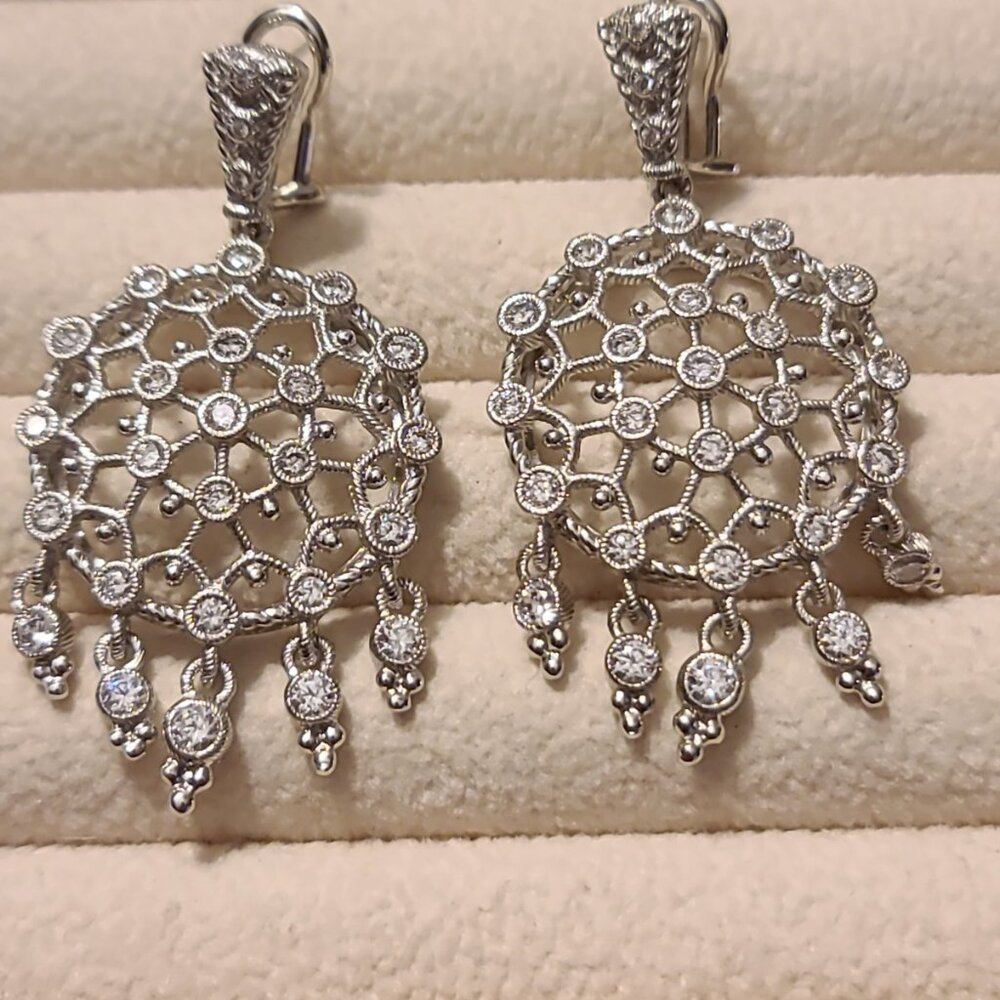 Ladies Judith Ripla Sterling Silver Dangle Earrings